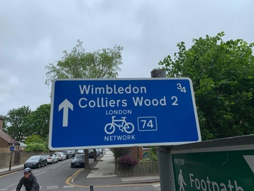 cycling route sign