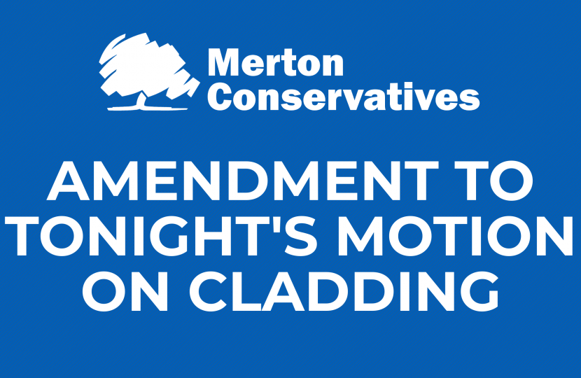amendment to tonight's motion on cladding.