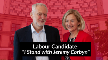 Wimbledon Labour candidate poses with Jeremy Corbyn
